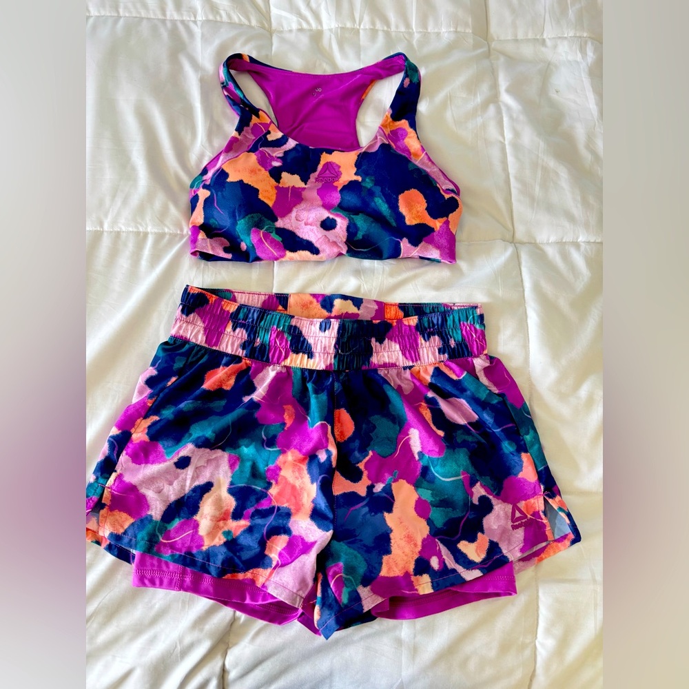 Reebok Pink and Purple Sportswear Set